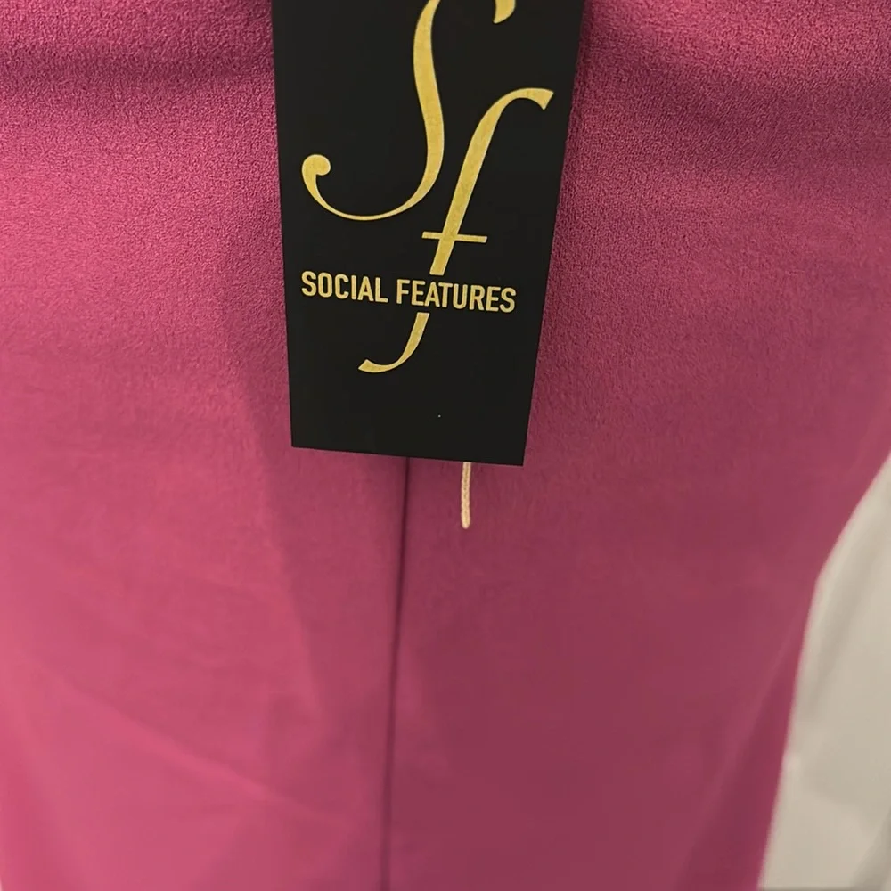 NWT SMALL FUCHIA MAXI DRESS LOW BACK - Picture 3 of 7